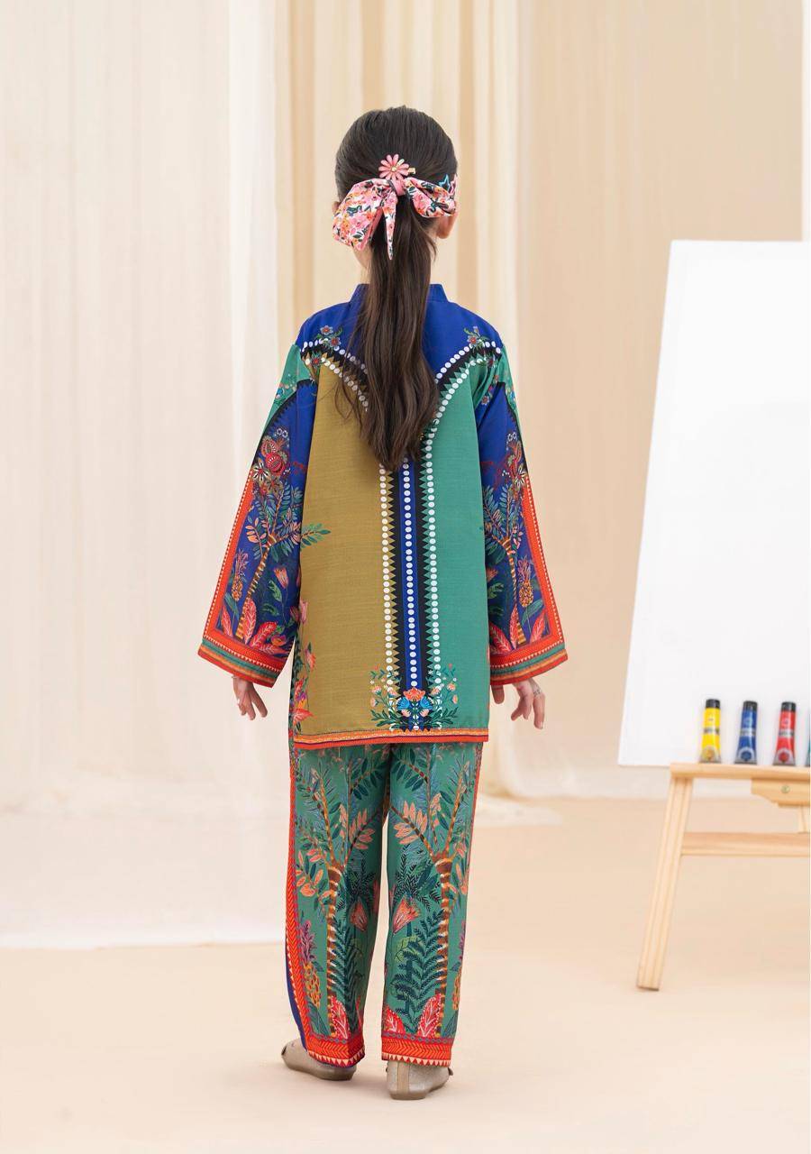 K-3007 Kids Collection By Fashid Beautiful Festive Suits Stylish Colorful Fancy Casual Wear Premium Imported Mal Satin Stitched Dresses At Wholesale Price